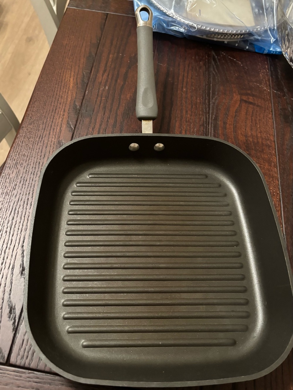 Pampered Chef Gray Square Grill Pan with Handle